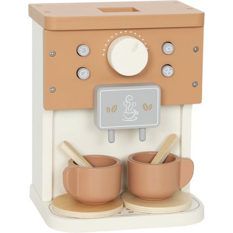 Ensemble de Machine à Café en Bois pour Enfants à Partir de 3 Ans avec Accessoires, Marron (1/5)