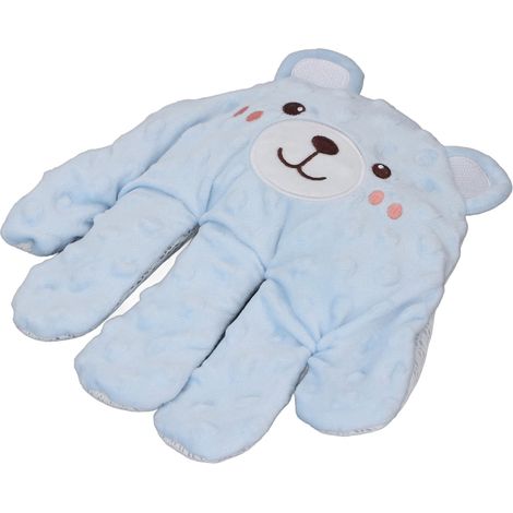Coussin apaisant pour bébé avec télécommande, en tissu à pois, musique douce et électrique, bleu. (1/5)