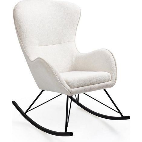 Fauteuil à bascule design blanc Wixar (1/5)