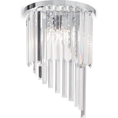Ideal Lux Carlton - Aplique de pared 3 luces Cromado, E14