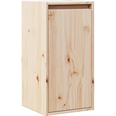 Armario de pared práctico de 30 x 30 x 60 cm acabado mate madera maciza de pino blanco 020048087 (1/5)