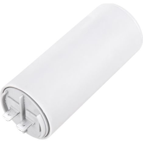 Condensateur de démarrage 30µF 450VAC – Polypropylène blanc – Installation facile avec bornes à vis et faston – Température -25 à +85°C – (1/5)