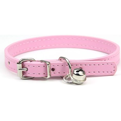 Collar para gato con cascabel, azul, 1,5 cm x 30 cm, circunferencia del cuello 20-28 cm. (1/5)