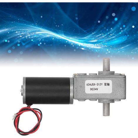 Moteur à courant continu à engrenages 634JSX-31ZY, 24 V CC, moteur à deux axes, 60 tr/min (1/5)
