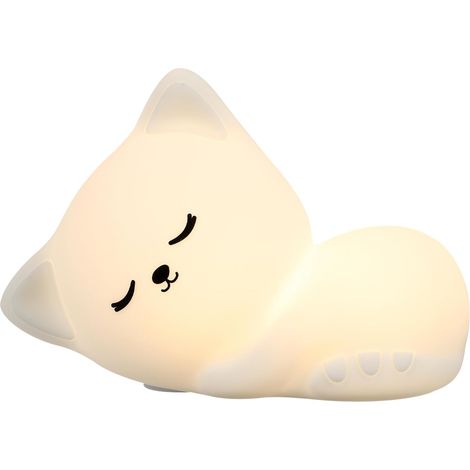 Lámpara de noche LED recargable con forma de gato – Luz nocturna para niños – Luz suave y relajante – Ideal para la mesita de noche (1/5)