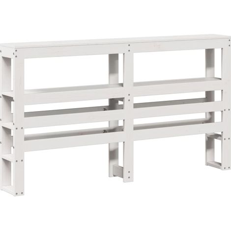 Maison Exclusive - Tête de lit avec étagères blanc 140 cm bois massif de pin
