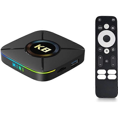 K8 Mini, leistungsstarke Android 14 Smart-TV-Box mit Quad-Core 4K HDR-Prozessor, Wi-Fi 6, 2 GB RAM und 32 GB Speicher. US-Stecker. (1/5)