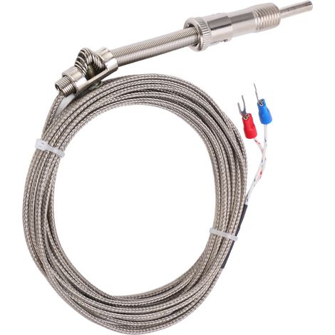 Thermoelement vom Typ K mit Druckfeder, abgeschirmter Thermoelementdraht für Factory5 Meter (1/5)