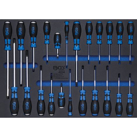 BGS Juego profesional de destornilladores negro 23 piezas