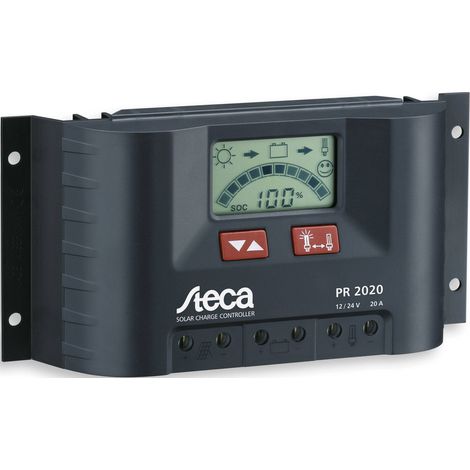 Steca PR 2020 Régulateur de charge solaire PWM 12 V, 24 V 20 A Q97837 (1/2)