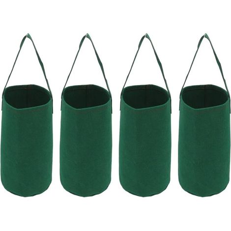 Set of 4 Upside Down Flower Pots Hanging Planter Bags for Garden Tomatoes Strawberry Hanging Planter Bags MUMU