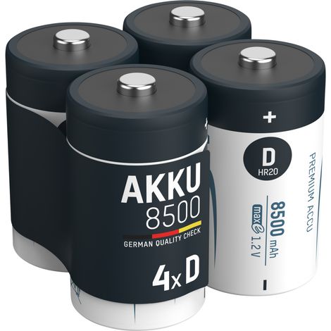 ANSMANN Akku D 8500mAh Mono NiMH 1,2V – 1000x wiederaufladbar (4 Stück) (1/5)