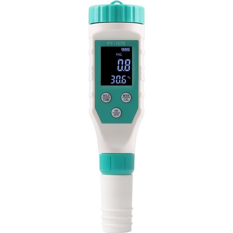 Wasserqualitätstester, 7-in-1 digitaler Chlortester, pH-Tester, Salzanalysator, ORP, TDS, Leitfähigkeit, Temperatur