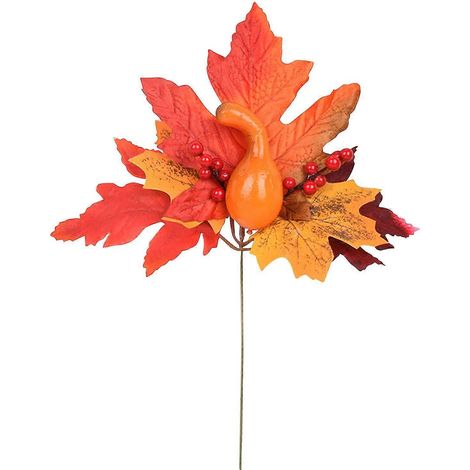 Décorations de Noël, accessoires à brancher pour Halloween, feuille d'érable artificielle, citrouille, décoration de festival Q