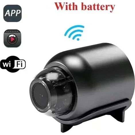 (128 Go) Mini caméra avec connexion sans fil WIFI, dotée de fonctions de vision nocturne et de détection de mouvement. (1/5)
