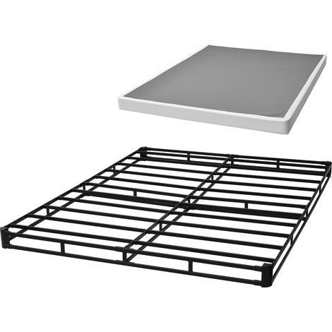 Mophorn Somier Queen con Tela Desmontable, Estructura de Cama de Metal Resistente 2010 x 1510 x 102 mm, Base de Colchón con Capacidad de 1587,57 kg Fácil de Montar (1/5)