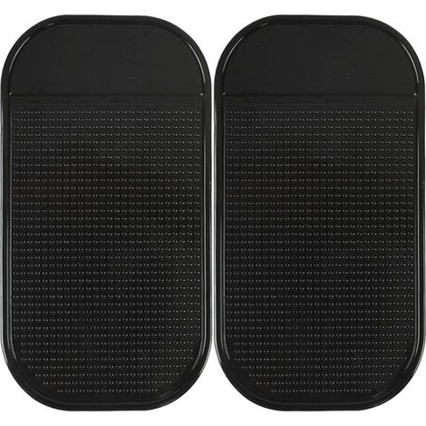 Tapis Antidérapant Tableau De Bord - Gel De Silicone - Pour Telephone Portable Cles Pieces De Monnaie - 14.2 X 8.3 Cm - 2 Unites (1/5)