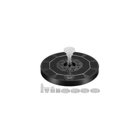 Fontaine flottante solaire, décoration de piscine extérieure, mangeoire à oiseaux, fontaine de rocaille, fontaine à pompe à eau solaire, fontaine ronde de 180 mm avec lumières (1/5)