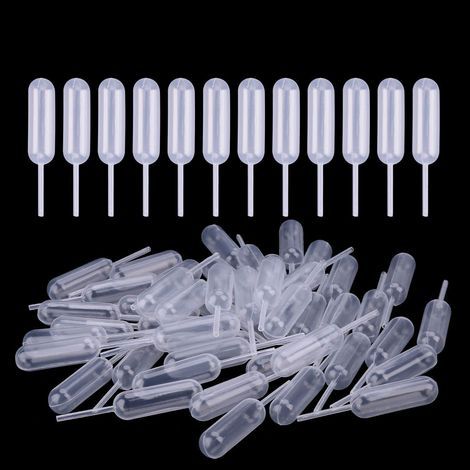 100pcs Compte-Gouttes Liquide jetable 4ml, pipettes en Plastique de Transfert adaptées pour Fraises, Chocolat, Petits gâteaux, laits frappés, sirops, Whisky (1/5)