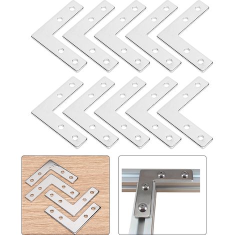 10 plaques de connexion en aluminium, connecteurs en acier au carbone, plaques 2020L (1/5)