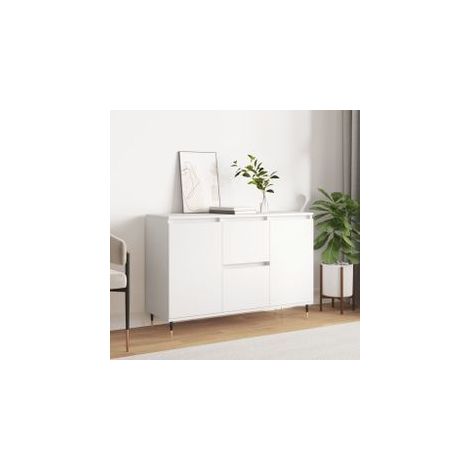 Buffet blanc 104x35x70 bois d'ingénierie (1/5)