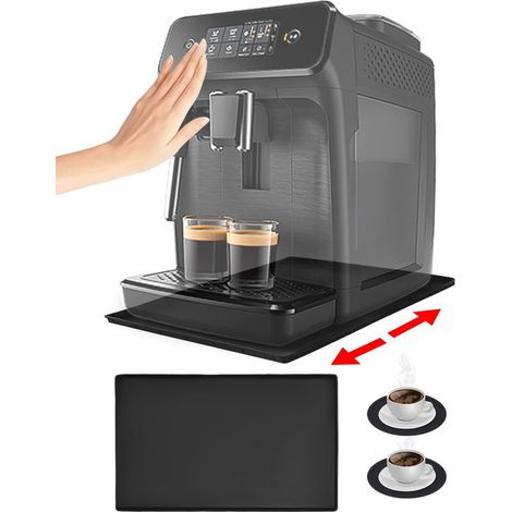Tapis en silicone pour cafetière avec bordure, 47x29cm, entièrement automatique. (1/3)