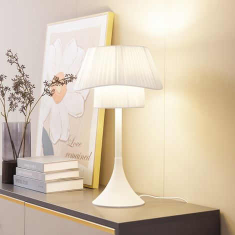 [GEBRAUCHT] B-Ware Lindby Tischleuchte Eryndor LED Lampe Leuchte Tischlampe weiß Ø30cm 51,6cm (1/2)
