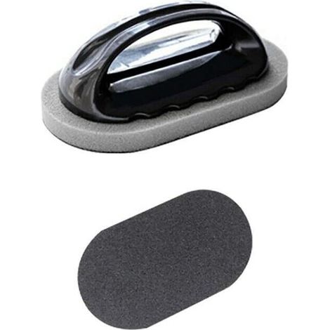 Éponge abrasive multifonctionnelle avec manche, brosse de nettoyage pour vaisselle, outil antirouille pour cuisine, lavage et récurage