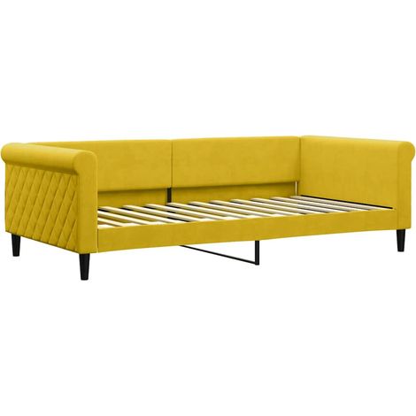 Maison Exclusive - Letto da Giorno Giallo 100x200 cm in Velluto (1/5)