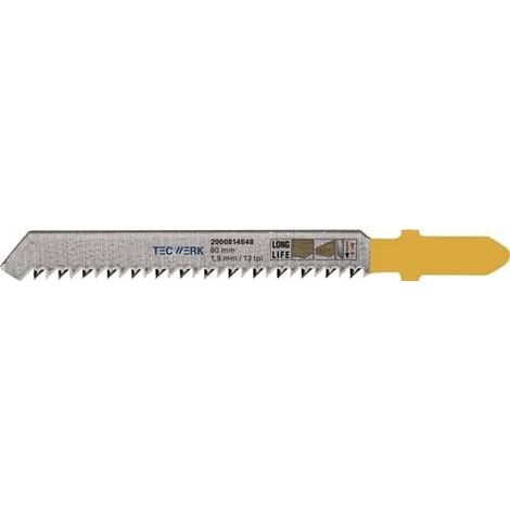 Stichsägeblatt Gesamt-L.80mm Zahnt.1,9mm S.1,27mm BIM 5 St./Karte TECWERK (1/2)