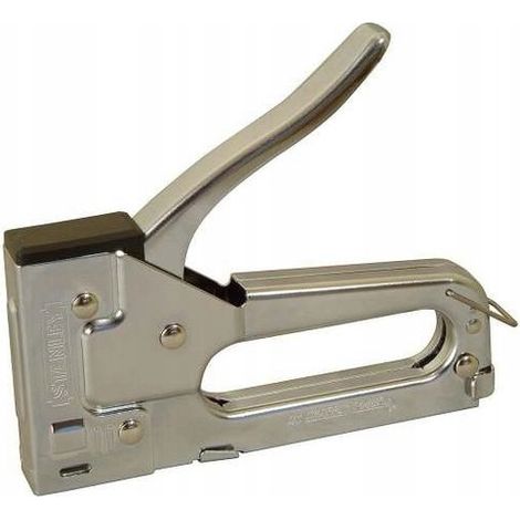 Stanley – Grapadora manual TR45 para grapas tipo A – Mango anti-pellizco – Inserción fácil de grapas de 6mm, 8mm y 10mm – Uso profesional