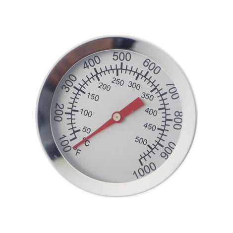 BUNTHAUS Analoges Thermometer, für Grill/Fleisch, zur Messung der Garraumtemperatur, für Grill/Smoker, Edelstahl, Backofenthermometer (1/4)