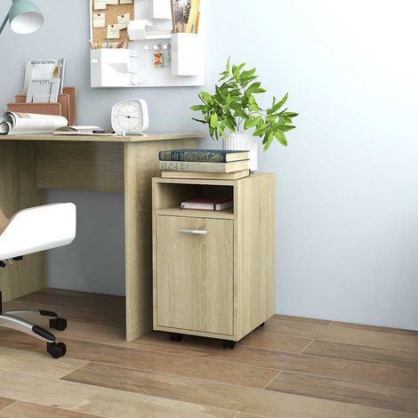 Teenpull – Beistellschrank mit Rollen Sonoma-Eiche 33x38x60 cm (1/5)