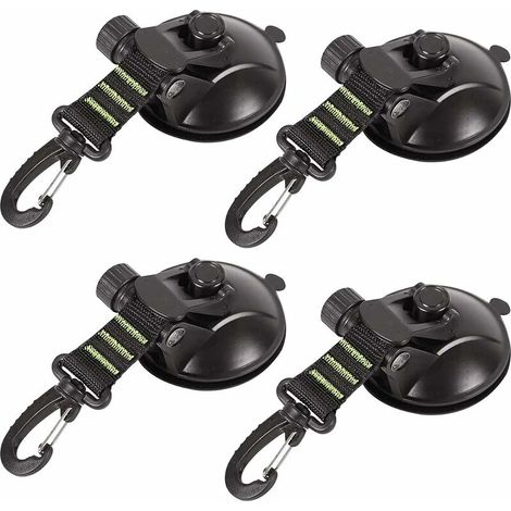 Saugnapf-Anker, 4 Stück, Karosserie-Saugnapf, Saugnapf-Markisen-Befestigungshaken, Anker-Saugnapfe, Auto-Saugnapf-Haken, für Auto-Seitenmarkise, Camping, Gepäck