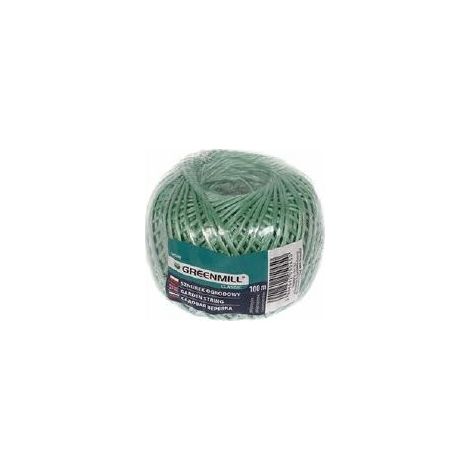 Sujeción para jardín Greenmill, cuerda de 100 m, resistente y versátil, ideal para atar plantas, cultivos y otras aplicaciones en exteriores.