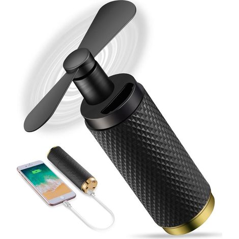 NABO POWER TUBE schwarz Portabler Ventilator mit Powerbank (1/3)