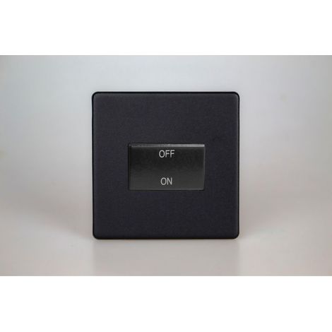 Varilight 10A Fan Isolating Switch - Matt Black Finish (1/2)