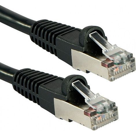 LINDY 47186 RJ45 Netzwerkkabel, Patchkabel CAT 6a S/FTP 30.00 m Schwarz mit Rastnasenschutz 1 St.