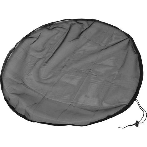 Couvercle en maille pour baril de pluie, filtre à feuilles avec cordon de serrage, seau de collecte d'eau, protection de réservoir, filet de jar (1/5)