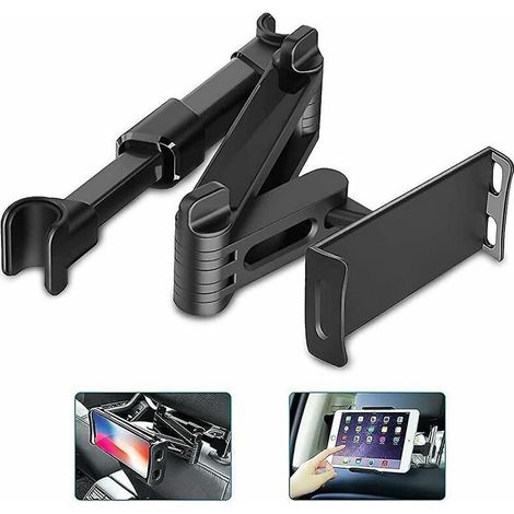 Soporte para reposacabezas de coche, soporte universal extensible para tablet, asiento de coche giratorio de 360 grados (1/5)