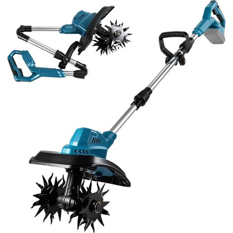 Motobineuse Électrique sans Fil pour 18V Batterie, pour la Culture Motoculteur Largeur 20 cm, Profondeur 15 cm, Cultivateur Puissant pour Ameublissement du Sol, l'agriculture, sans Batterie (1/5)