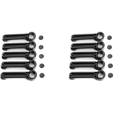 20 poignées de porte extérieures noires à quatre portes et baguettes de garniture de hayon pour les modèles JK 2007-2017, Liberty 2008-2012 et Nitro 2007-2011. (1/3)