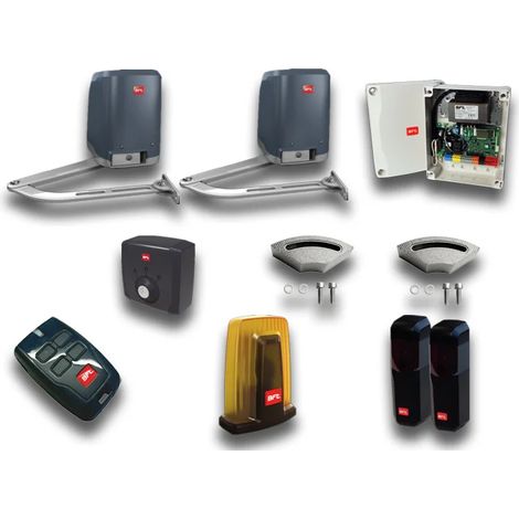 Dieffematic – Kit de motorisation de portail 24V – Pour portails battants jusqu'à 200 kg et 2 m – Fin de course et armoire de commande intégrés - r930150 (1/3)