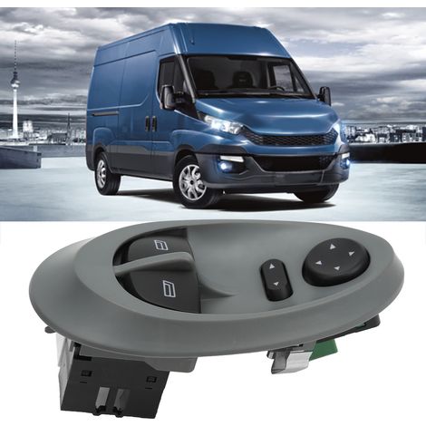 Interrupteur de Vitre Électrique Gauche Avant 500321137 pour Iveco Daily 1999‑2006, Compatible avec Commande de Lève‑Vitre (1/5)