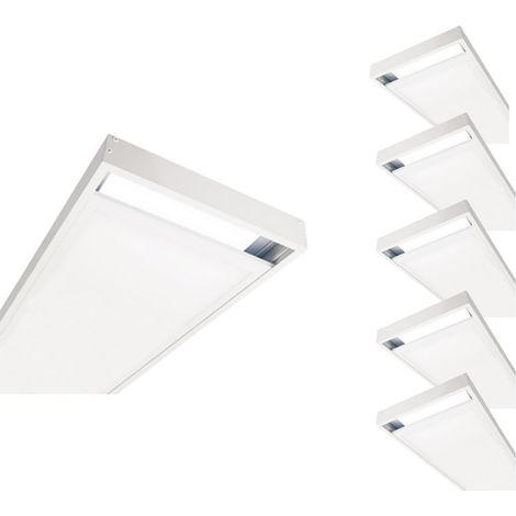 Kit en Saillie pour Dalle LED Slim 120x30 - Pack de 6 / Blanc - SILUMEN
