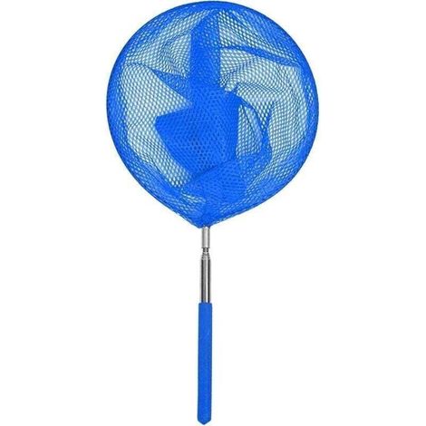 Filet d'épuisette télescopique pour piscine Filet de nettoyage en acier inoxydable Épuisette télescopique pour bassin avec poteau télescopique pour femmes, hommes et