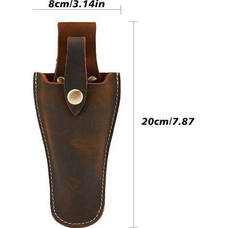 Étui en cuir pour sécateur ou pince de jardin, étui en cuir pour sécateur de jardin, porte-outils, porte-ceinture pour la ceinture, sac pour pince, sécateur de jardin, ciseaux ou couteau de jardin (1/4)