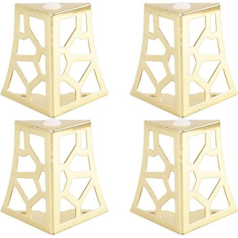 Lot De 4 Pieds De Canapé En Fer Doré 2 En 1 Pour Table, Armoire, Tabouret, Canapé Doré Pour Meubles (1/5)