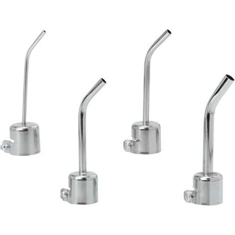 4 Pièces Embouts de Chaud Alliage Aluminium Buses Coudées Allongées pour Station Soudage et Brasage Air Chaud Accessoires Polyvalents et Résistants (1/5)