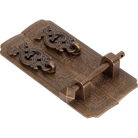 Poignées de porte antiques chinoises en cuivre, poignées de placard (1/5)
